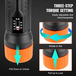 1/4\" Drive Torque <b>Screwdriver</b> Wrench Set with 7mm Drive Size 10-70 Lbs Torque Adjustment Range 1 lb Increment 1 lb Driver - Product Image 3