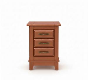 Table basse moderne et durable avec 3 tiroirs en bois d'hévéa et MDF, meubles de salon - Product Image 1