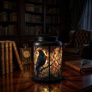 Outdoor Hanging <b>Lights</b> <b>Solar</b> Powered LED Garden Decorative LED Lamp Waterproof Metal <b>Tree</b> Track Leaf Lantern for Garden - Product Image 2