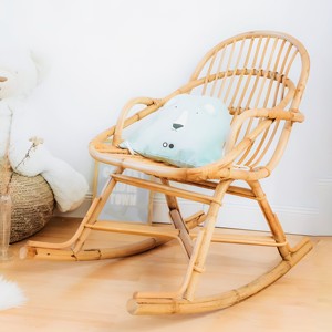 Relaxing seating for toddlers rattan <b>cane</b> rocker recliner <b>chairs</b> children solid wood rocking <b>chair</b> - Product Image 6