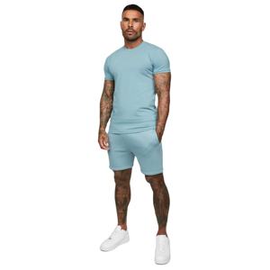 ชุดเสื้อผ้าลำลองสำหรับผู้ชายแบบ2025เสื้อยืดผ้าโพลีเอสเตอร์/ ผ้าฝ้ายระบายอากาศได้ดีมีดีไซน์พิมพ์ลายสกรีนสีทึบ - Product Image 4