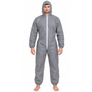 Combinaisons de protection jetables en gros, non tissées, intégrales avec capuche et fermeture élastique pour vêtements de travail industriels - Product Image 4