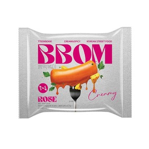 [Attract] BBOM Comida Callejera Coreana Tteokbokki en Bolsa, Bocadillo de Pastel de Arroz Instantáneo con Sabor a Rosa, Solución de Comida Rápida - Product Image 1