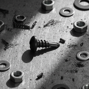 Vis autoperceuse à tête cylindrique en acier au carbone revêtu noir PDC 11 avec rondelle, entraînement Phillips, filetage grossier, grade 4.8/6.8, normes DIN ISO - Product Image 1