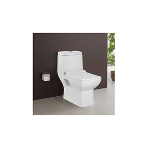 Articles sanitaires en céramique de haute qualité réservoir dissimulé cuvette de toilette une pièce avec bouton de chasse d'eau murale pour la salle de bain - Product Image 1