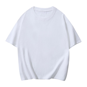 เสื้อยืดโอเวอร์ไซส์ทรงหลวม แขนสั้นบุฟองน้ำ ผ้าฝ้ายแท้คุณภาพสูง สีซีดสไตล์วินเทจ ไหล่ตก มีสต็อกพร้อมส่ง - Product Image 3