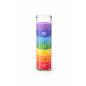 Custom Rainbow 7 Chakra Pillar Prayer <b>Candle</b> Jar <b>Bulk</b> Sourcing for Rituals & Spiritual Decor - Product Image 6