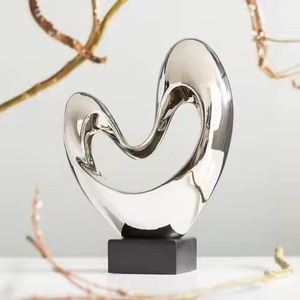 Sculpture en métal de style jardin, pièce décorative, figurine, décoration de table de balcon, accent d'intérieur - Product Image 1