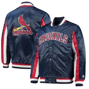 Patchs de broderie OEM personnalisés pour hommes Vestes Letterman Baseball Cuir Rue Plus Size Starter Coat Hiver Satin Veste pour hommes - Product Image 1