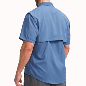 Chemises de pêche au design moderne, taille et impression de logo personnalisées, look élégant et actuel pour hommes. - Product Image 2