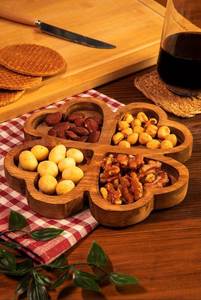 Bandeja de madera para servir, tabla de madera natural, bandeja rústica para cocina, mesa de comedor, aperitivos, frutas, pan - Product Image 4