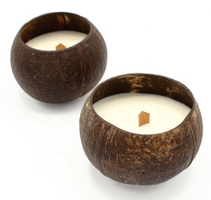 Vela de coco 100% Natural, vela perfumada en concha de coco, tazón de coco ecológico - Product Image 1