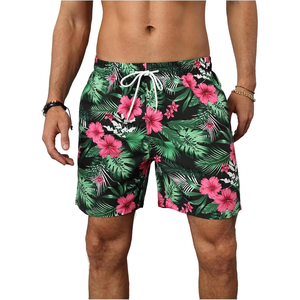 Bañadores de hombre de cintura baja, tipo bóxer, a la moda, lavados, de secado rápido, transpirables, con cordón ajustable, shorts de playa - Product Image 1
