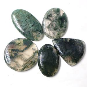 หินโมรามอสธรรมชาติอัญมณีหลวมอัญมณีมอสอาเกตหลายขนาดและรูปร่างอัญมณีอัญมณีทรงหลวมสำหรับทำด้วยมือ - Product Image 2