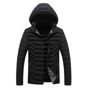 Mens Puffer Jackets Man Jackets Custom Color Hooded <b>Lightweight</b> Wholesale Bubble Filled Quilted Polyester Logo Patch Puffer - Product Image 1