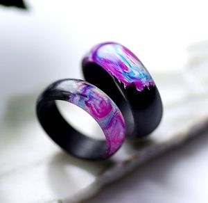 Anillos de Resina Hechos a Mano para Mujer, Anillos de Diseño Coloridos, Joyería Artística Única, Anillo Ajustable Ligero - Product Image 1