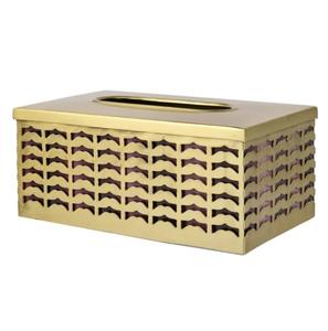 Boîte à mouchoirs dorée pour la décoration de table de bar et de restaurant, accessoires de vaisselle, porte-serviettes en papier - Product Image 1