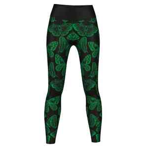 Leggings de yoga de cintura alta con logotipo personalizado para mujer, sin costuras, informales, para fitness, tallas grandes, con impresión por sublimación. - Product Image 4