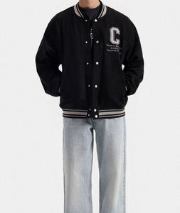 Custom Oversized Streetwear Varsity <b>Jacket</b> <b>Men's</b> Vintage Embroidery Letterman <b>Jacket</b> Unisex High Quality Baseball Bomber Coat - Product Image 6