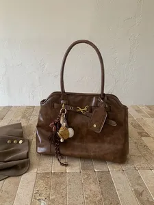 CGCBAG Bolso Tote de Diseño Vintage de Lujo, Bolso de Hombro Casual de Gran Capacidad para Mujer, Bolso de Mano Simple de Cuero PU para el Trabajo, 1 - Product Image 1