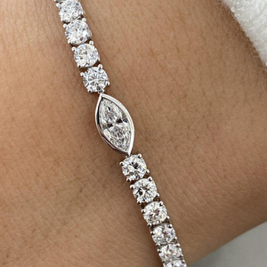 Pulsera Clásica de Diamantes Cultivados en Laboratorio, Certificada por IGI, Oro de 10K, 14K, 18K, Blanco, Amarillo, Oro Rosa, Alta Claridad, Joyería de Eslabones - Product Image 4