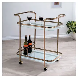 Chariot de rangement de cuisine en métal fait main de qualité supérieure avec cadre en acier de style industriel, organisateur multi-étagères et verrouillable - Product Image 2