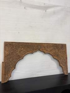 Panel de arco de madera tallado a mano antiguo |   Marco Arquitectónico Decorativo de Pared Estilo Mughal con Diseño de Puerta India Vintage para Decoración del Hogar - Product Image 2