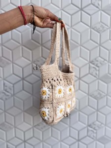 มาใหม่ล่าสุดฤดูร้อนชายหาดฟางกระเป๋าโบฮีเมียนโครเชต์ Handmade กระเป๋าถือผู้หญิงไหล่กระเป๋าหญ้าทะเลกระเป๋าสแควร์ - Product Image 2