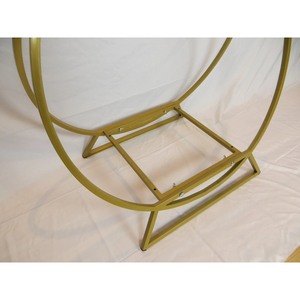 Assured Quality Golden Circular Metal <b>Cake</b> <b>Stand</b> with Glass Tray and Stable Base Design - Product Image 5