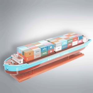MACSTAR LINES NGHI SON - Maqueta de barco portacontenedores vietnamita hecha a mano en madera - Product Image 1