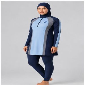 Modest 4 Piece Burkini Set Women Full Coverage <b>Muslim</b> Long Sleeve Modest 4 Piece Burkini Set Covering Premium Quality - Product Image 3