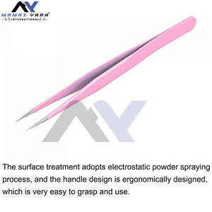 Outils de maquillage, pinces pour extensions de cils, outils de beauté, pinces à cils de couleur rose, pinces à cils à pointe en fibre, applicateur de cils - Product Image 2