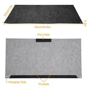 Tapis de souris de jeu étendu de 24,8 pouces, tapis de bureau en feutre doux avec fonctions antidérapantes, anti-poussière et anti-rayures, tapis de clavier inclus - Product Image 3