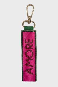 Premium Keychain Wristlet Checkerboard Game Day <b>Key</b> Holder Strap Custom Sports Team Colors Handmade Beaded promotional giveaways - Product Image 3