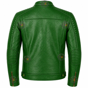 top quality genuine leather motorcycle riding jacket biker motocross cycling street racing custom wholesale supplier factory - Product Image 4