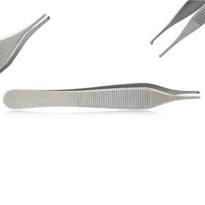 Pinzas para Tejidos Adson, Acero Inoxidable Quirúrgico, Manuales, Reutilizables, Instrumento Quirúrgico Hospitalario - Product Image 1