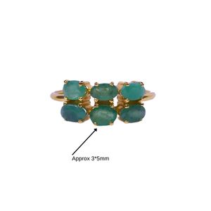Wedding Wear 925 Sterling <b>Silver</b> Gold Plated Jewelry <b>Emerald</b> Gemstone Women Wear Classic <b>Ring</b> - Product Image 3