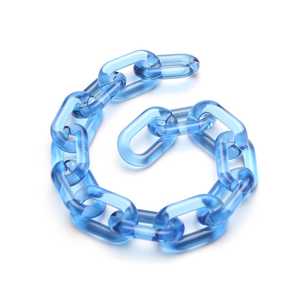 Collier long et massif en résine, style moderne, maillons grands, mélange de couleurs, fait main, punk, ajouré, pour anniversaire, chaîne murale, décoration intérieure - Product Image 1