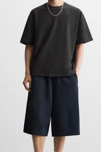 Conjunto Deportivo de Dos Piezas, Chaqueta Cortavientos y Pantalones Cortos de Nailon, Chándal de Poliéster de Secado Rápido, Camiseta de Forro Polar Lisa para Hombre - Product Image 4