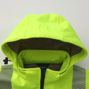 Veste de travail haute visibilité respirante personnalisée orange pour la construction avec plusieurs poches - Product Image 4