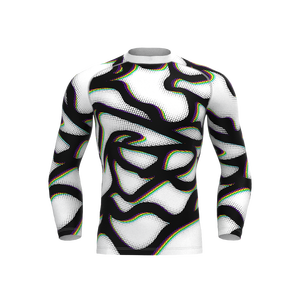 เสื้อรัดกล้ามเนื้อแขนยาวแบบสั่งทำพิเศษสำหรับผู้ชาย พิมพ์ลายแบบ Sublimation เต็มตัว สำหรับ BJJ และ MMA - Product Image 1