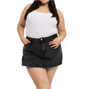 กระโปรงยีนส์ผู้หญิงไซส์ใหญ่ คุณภาพดีที่สุด ขายส่ง ผ้าปรับแต่งได้ มีตัวอย่างฟรี - Product Image 2
