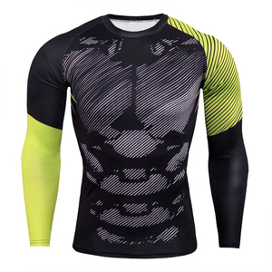 <b>Men</b> Winter Compression Sports Set Long Sleeve Base Layer Quick Dry <b>Thermal</b> Front Workout Gym Shirt Pants Running Fitness Suit - Product Image 5
