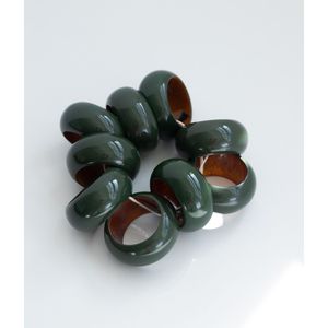 Anneaux de serviette en bois modernes pour la décoration de la salle à manger à la maison - Product Image 5