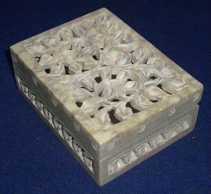 Boîtes à bijoux rectangulaires en pierre ollaire sculptée à la main, design moderne, pour cadeaux de fête, fournisseur et acheteur - Product Image 4