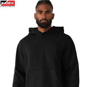 INDEX Men's Hooded Sweatshirt <b>Black</b> <b>Fleece</b> Casual Regular Fit Autumn Wear Solid Color Pocket Design - Product Image 1