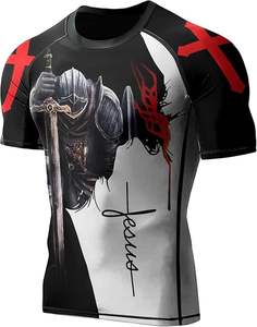 Cool Full Sublimation Polyester Manches Longues Hommes Personnalisé MMA Spider Rash Guard - Product Image 1