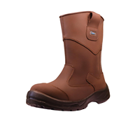 Chaussures de sécurité montantes AOXIANG S3 pour l'hiver, usage industriel, embout composite anti-écrasement, tige en cuir, doublure en maille, semelle extérieure en PU, semelle intermédiaire