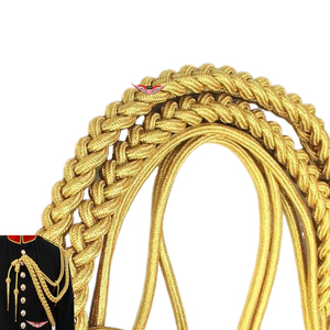 Golden <b>Braided</b> Aiguillette Metallic Uniform Shoulder Aiguillette - Product Image 3