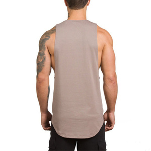 Male Summer Casual Stringer <b>Singlet</b> Solid Vest Clothing Gym Tank Tops <b>Men</b> Fitness Bodybuilding Workout Cotton Sleeveless Shirt - Product Image 4